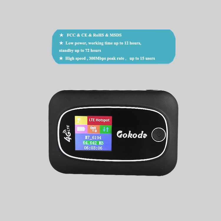 GOKODO M722S Portable Network Device Mini Mifis Wireless Hotspot 300Mbps Unlock 3G Mobile WiFi 4G Pocket Router With Sim Slot